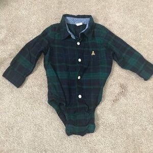 Baby Gap long sleeve flannel onesie 12-18m